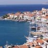 PYTHAGORIO harbour, resort, marina & REMATAKI beach in SAMOS